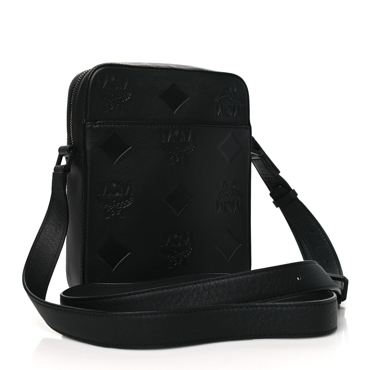 MCM Nappa Maxi Monogram Mini Klassik Crossbody Black 3 of 10