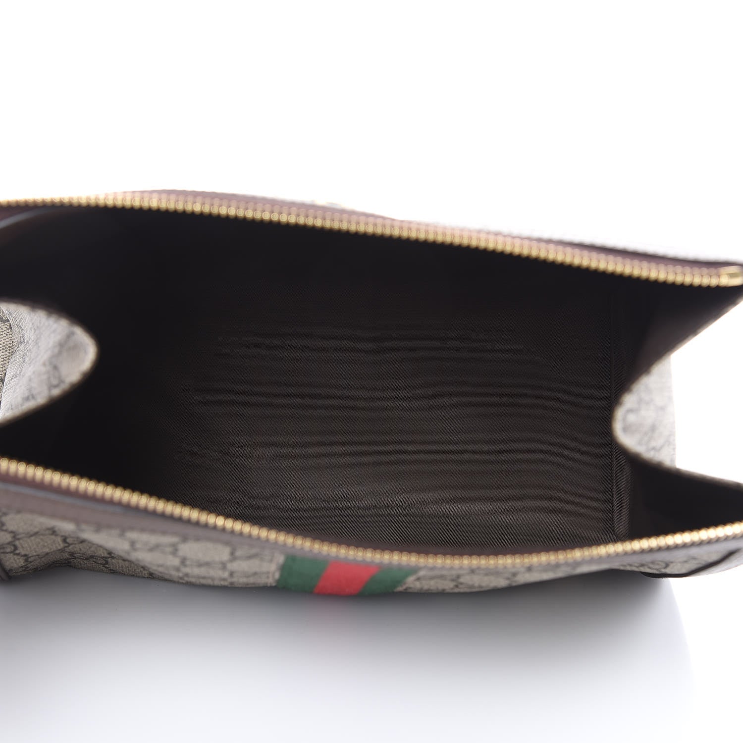Gucci GG Supreme Monogram Web Large Ophidia Cosmetic Case Beige New Acero 5 of 8
