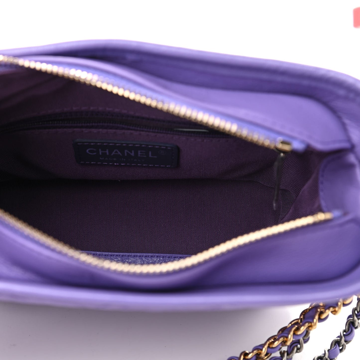 Aged Calfskin Quilted Small Gabrielle Hobo Purple