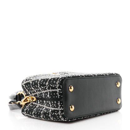 Louis Vuitton Bead Satin Embroidered Mini Capucines Black 4 of 10