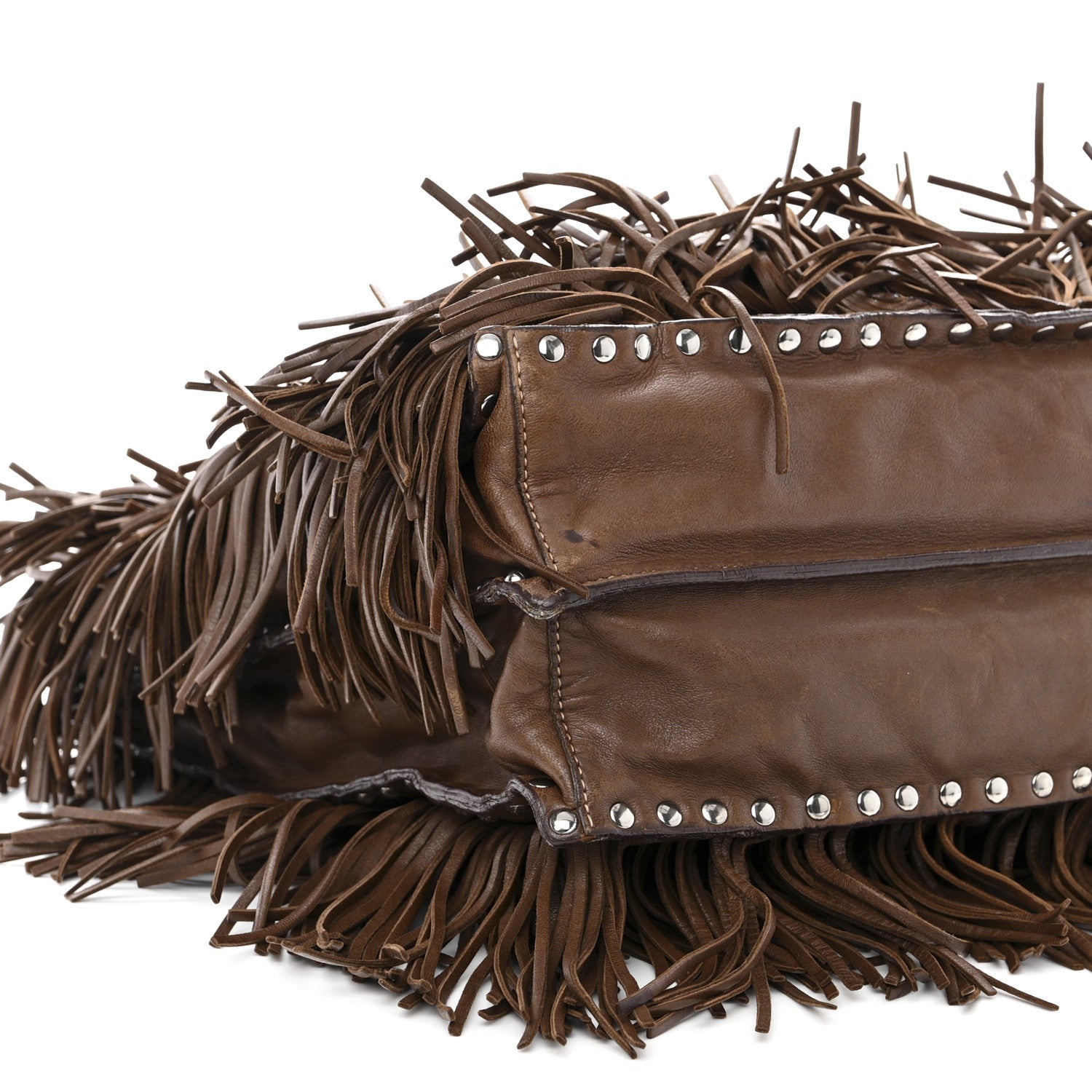 Prada Gaufre Tassel Tote Bag Brown 12 of 34