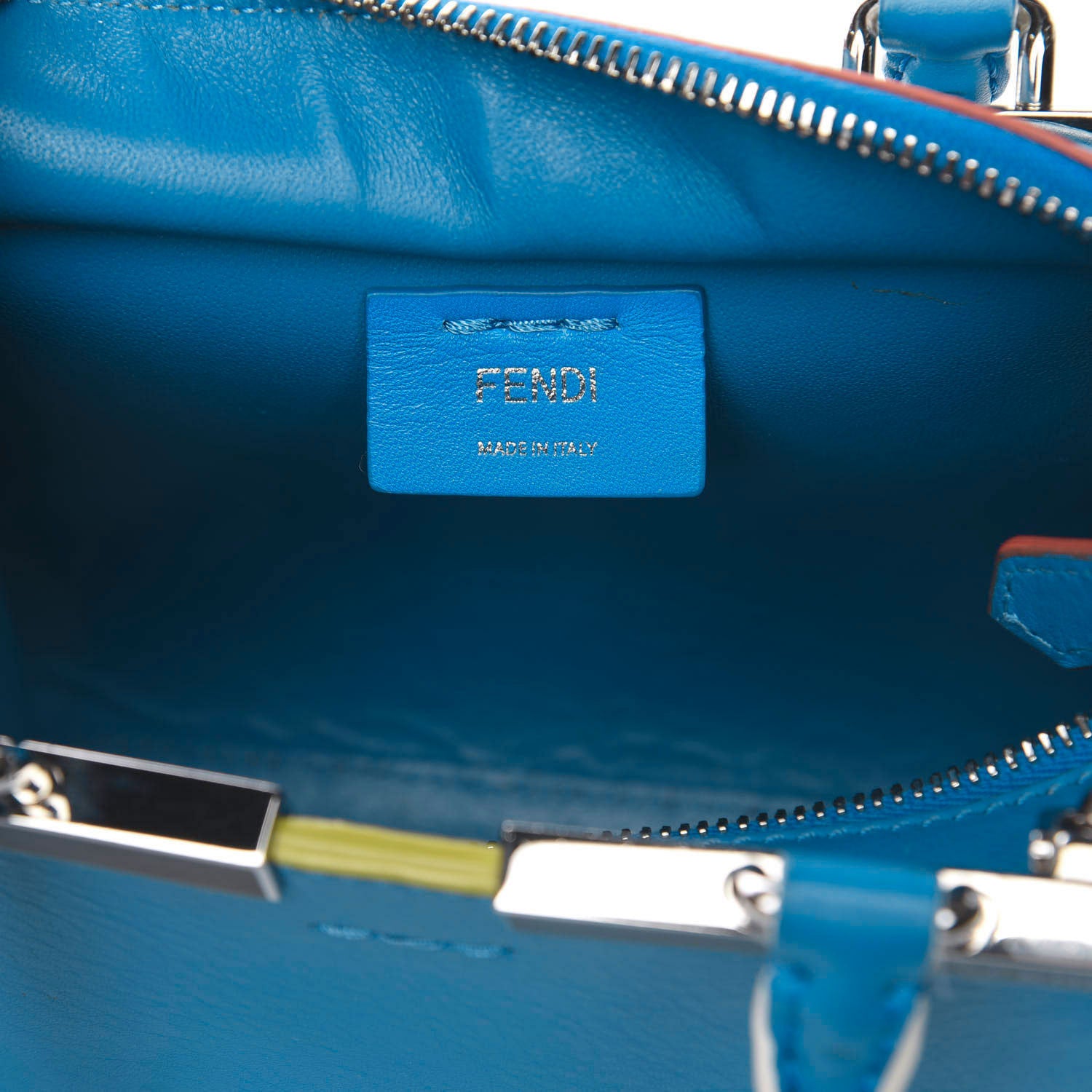 Fendi Vitello Dolce Mini 3jours Tote Blue Royal 5 of 15