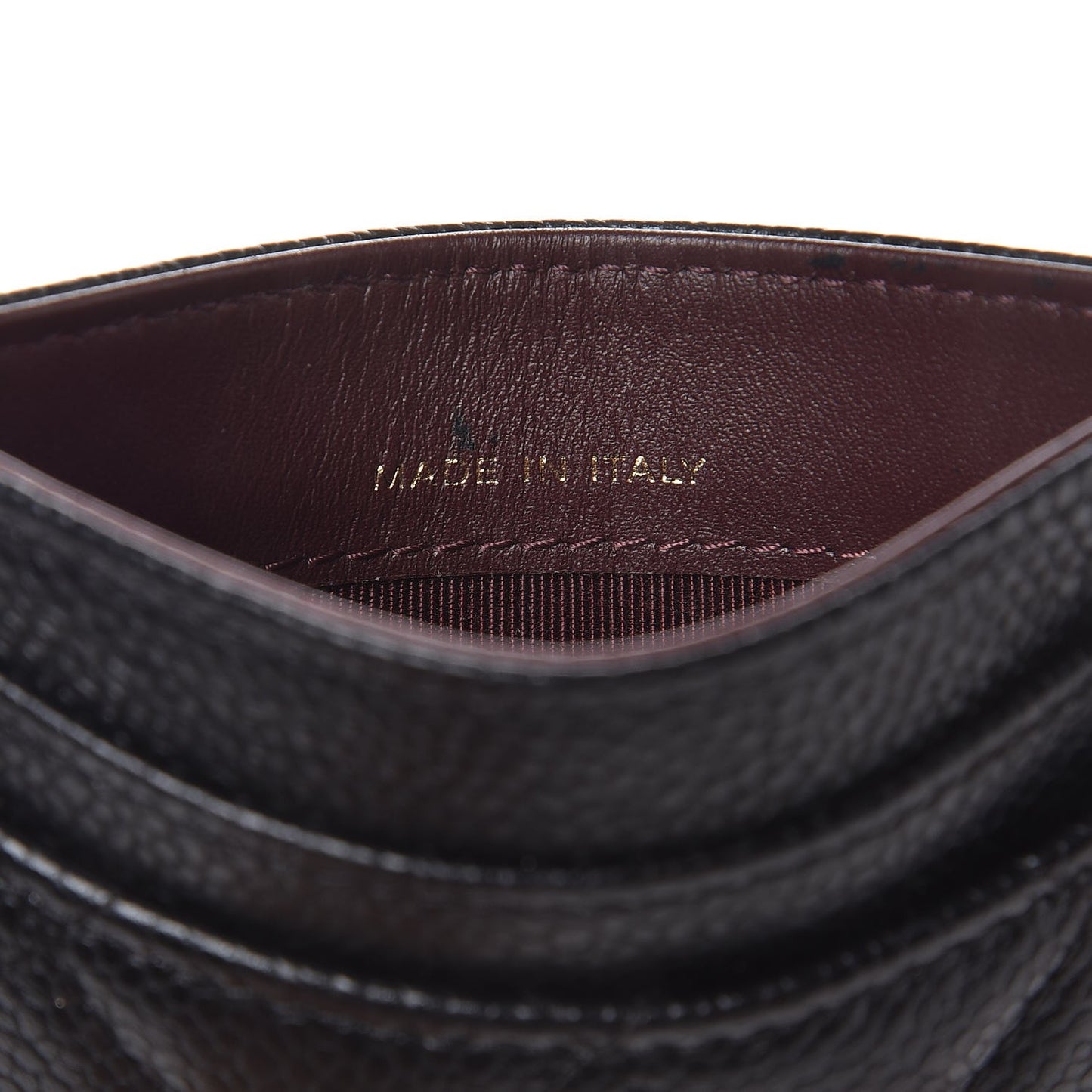 Caviar Quilted Card Holder Black