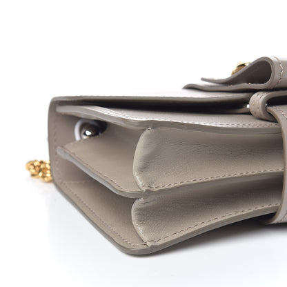 Chloe Shiny Goatskin Calfskin Aby Chain Shoulder Bag Motty Grey 5 of 9