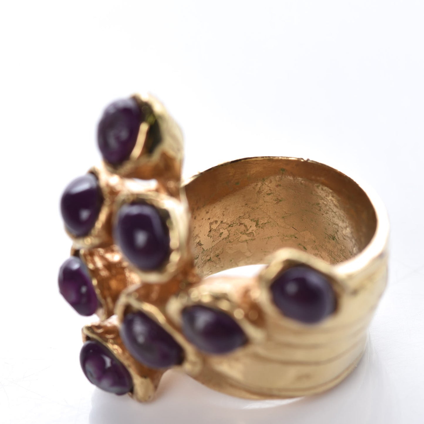 Arty Dots Ring 4 Gold Plum