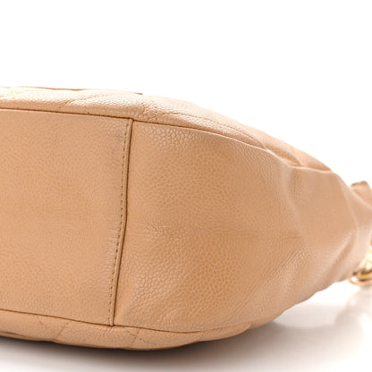 Chanel Caviar Quilted Timeless CC Shoulder Bag Beige 10 of 13