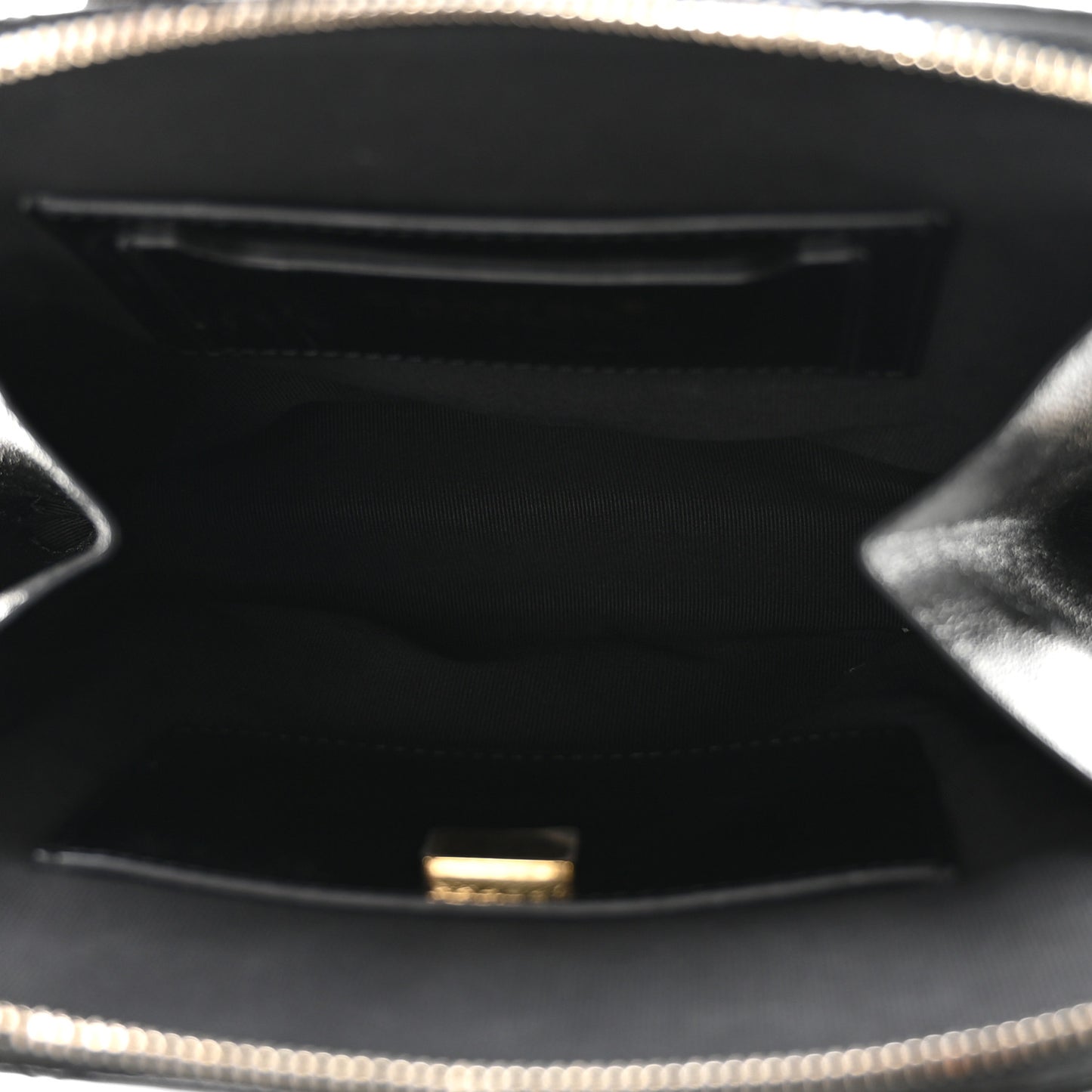 Shiny Calfskin My Pocket Backpack Black