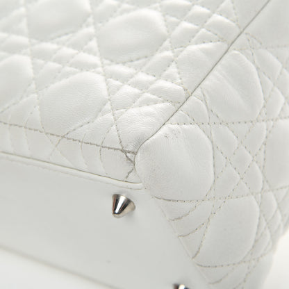 Christian Dior Lambskin Cannage Medium Lady Dior White 10 of 16