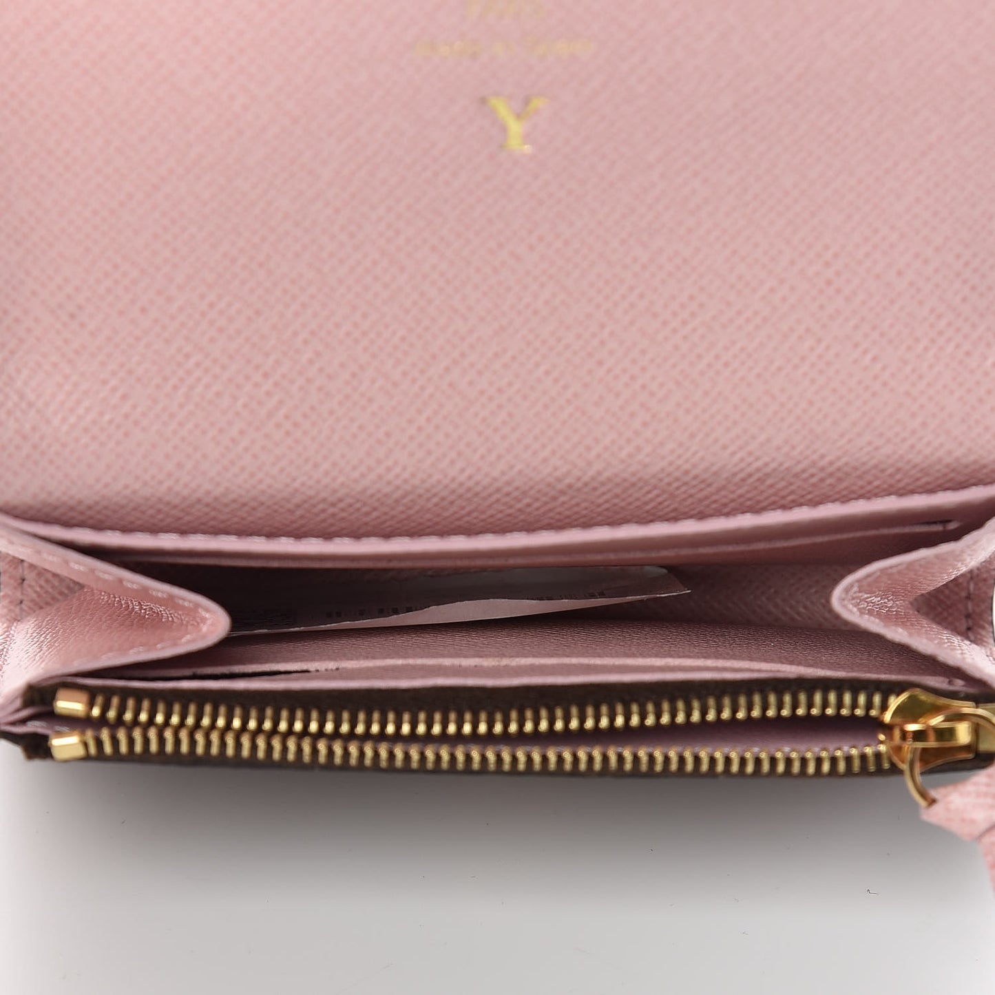 Damier Ebene Rosalie Coin Purse Rose Ballerine