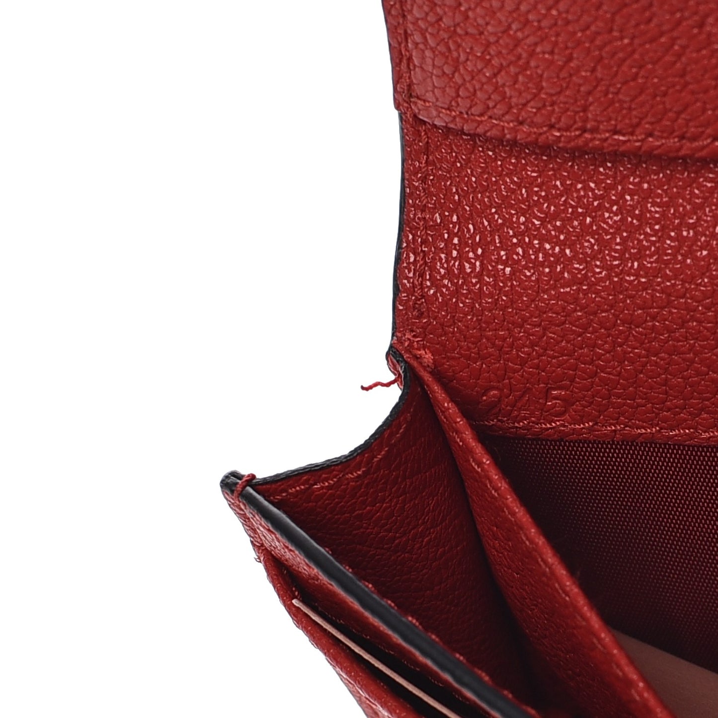 Goatskin Madras Bow Card Holder Rosso