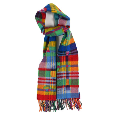 Hermes Cashmere HER-MES Tartan Muffler Multicolor Jaune Vif 1 of 3