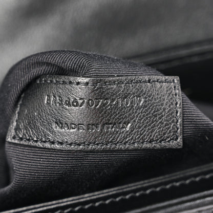 Saint Laurent Calfskin Y Quilted Monogram Monochrome Toy Loulou Crossbody Bag Black 7 of 11