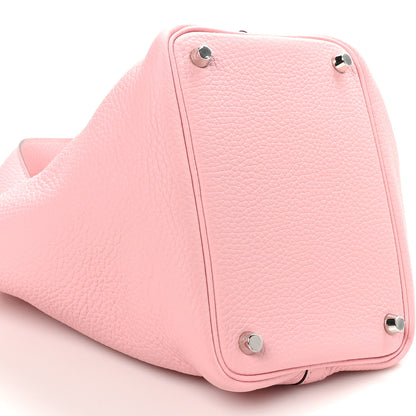 Hermes Taurillon Clemence Picotin Lock 18 PM Rose Sakura 9 of 10
