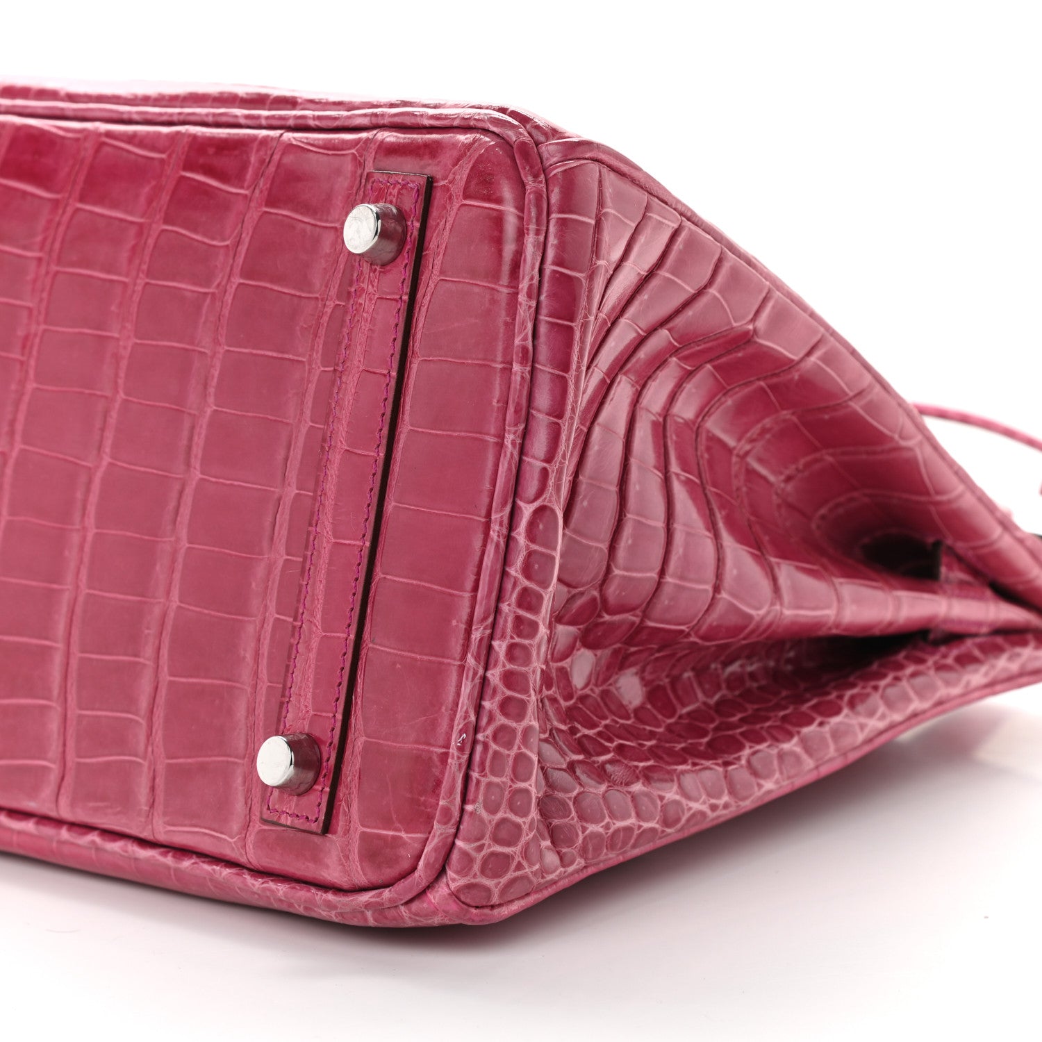 Hermes Shiny Porosus Crocodile Birkin 30 Rose Tyrien 9 of 10