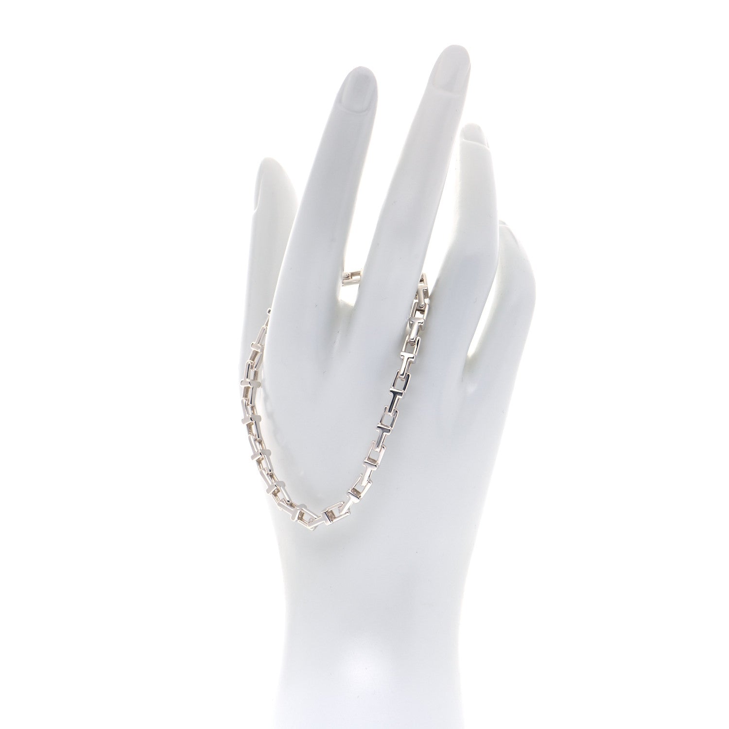 Tiffany Sterling Silver Narrow T Chain Bracelet 2 of 6