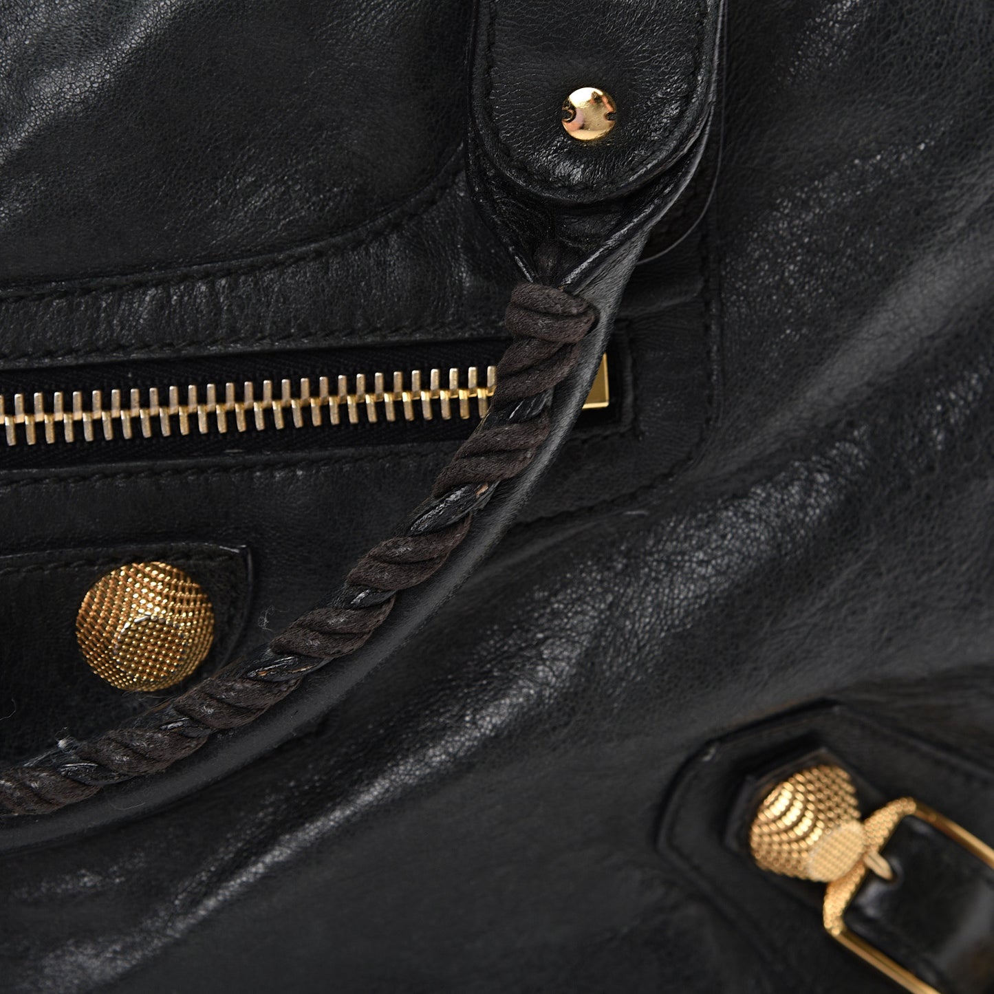 Agneau Giant 21 Gold Hardware Work Black
