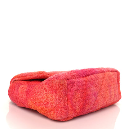 Chanel Tweed Quilted Medium Chanel 19 Flap Coral Pink 5 of 11