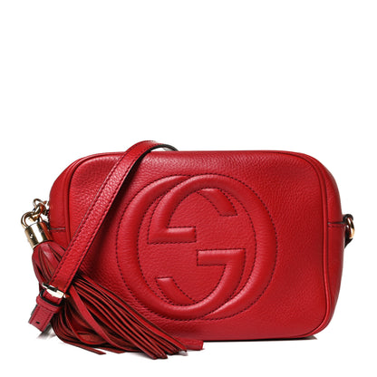 Gucci Pebbled Calfskin Small Soho Disco Bag Tabasco Red 1 of 14