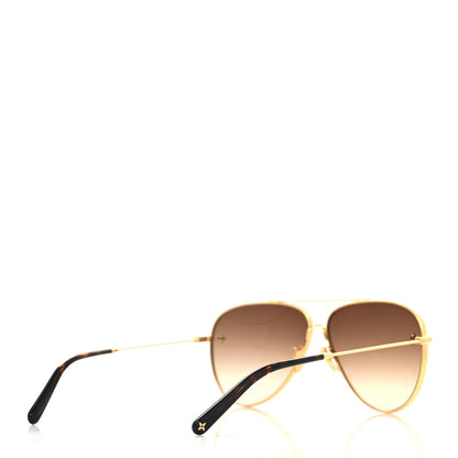 Louis Vuitton Metal The LV Pilot Sunglasses Z1620U Gradient Brown Monogram 4 of 8