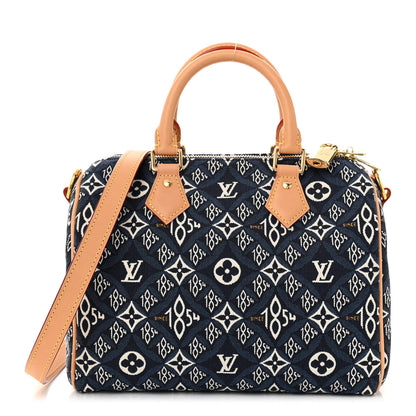 Louis Vuitton Jacquard Since 1854 Speedy Bandouliere 25 Blue 1 of 11