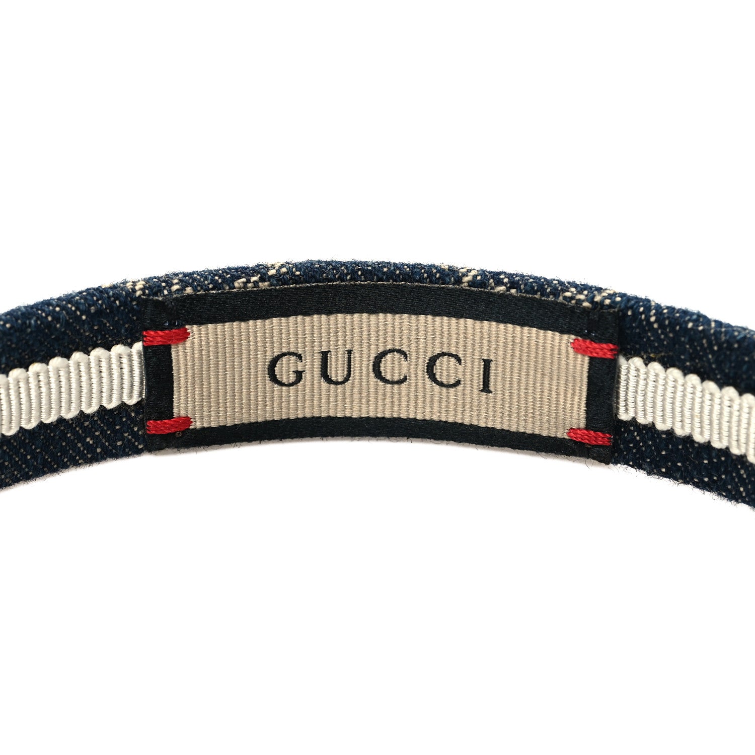 Gucci Denim Monogram Headband 4 of 4