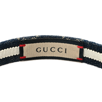 Gucci Denim Monogram Headband 4 of 4