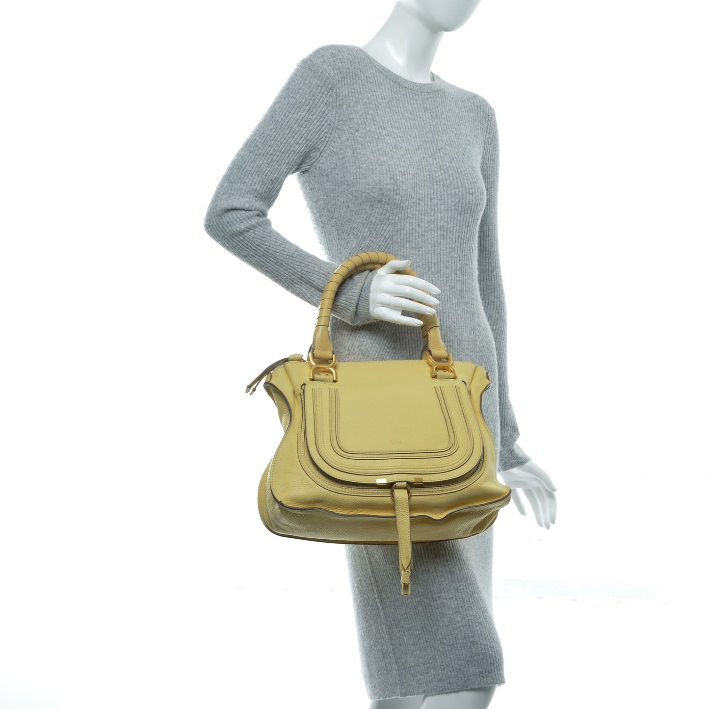 Calfskin Medium Marcie Satchel Sunlight