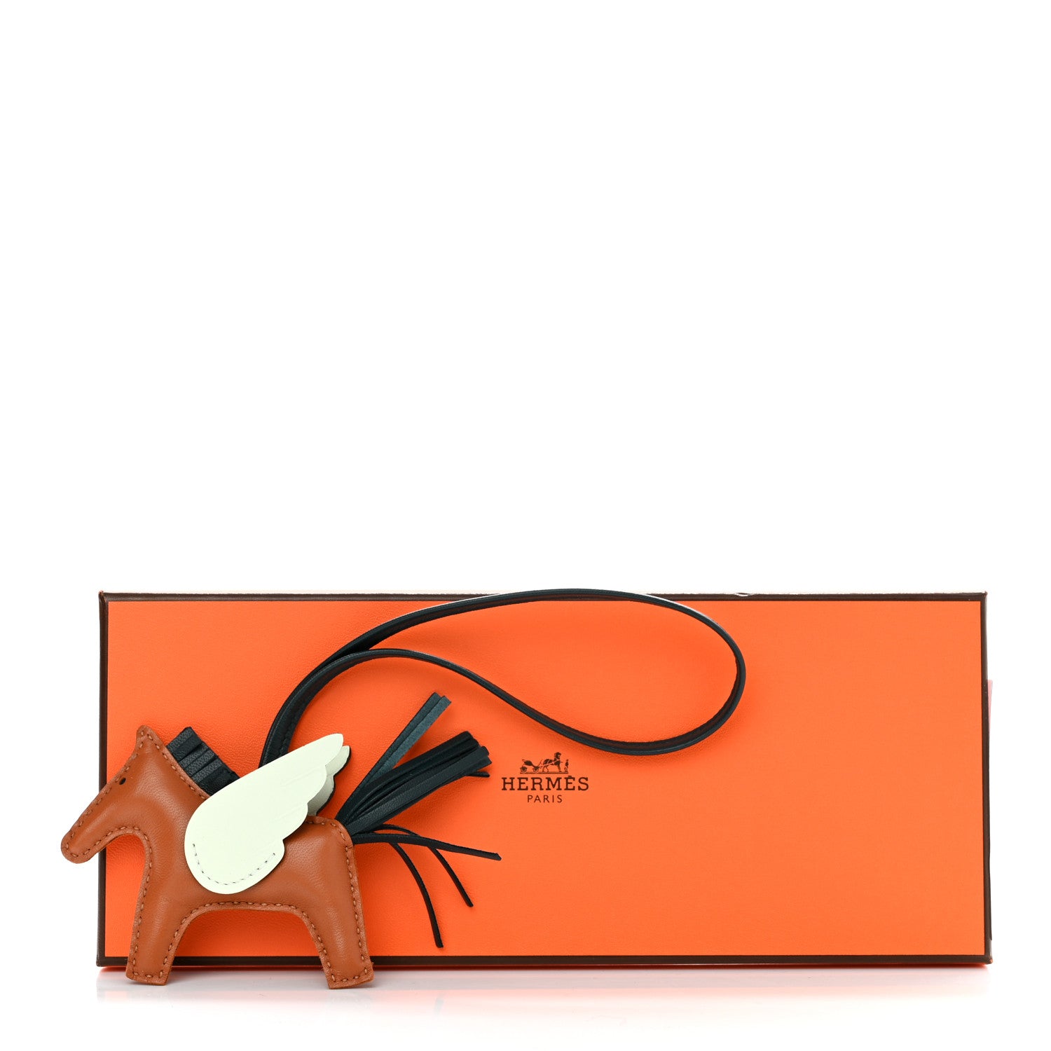 Hermes Milo Lambskin Grigri Rodeo Pegase Horse Bag Charm PM Gold Vert Cypress Vert Fizz 5 of 5
