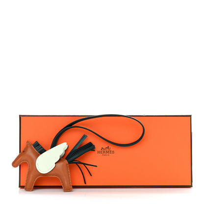 Hermes Milo Lambskin Grigri Rodeo Pegase Horse Bag Charm PM Gold Vert Cypress Vert Fizz 5 of 5