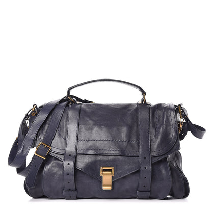 Proenza Schouler Lambskin PS1 Extra Large Satchel Midnight 1 of 22