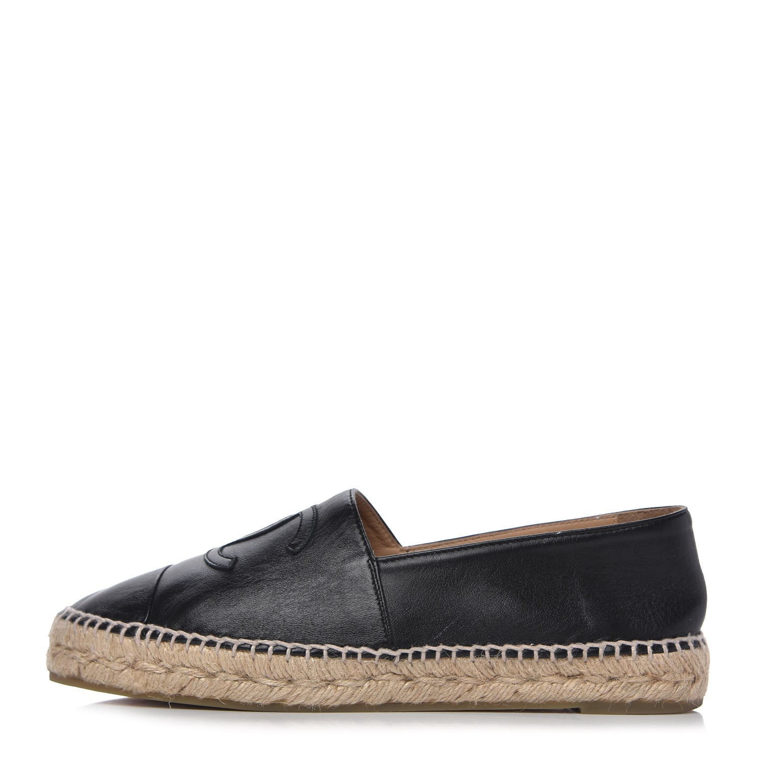Chanel Lambskin CC Espadrilles 40 Black 1 of 9