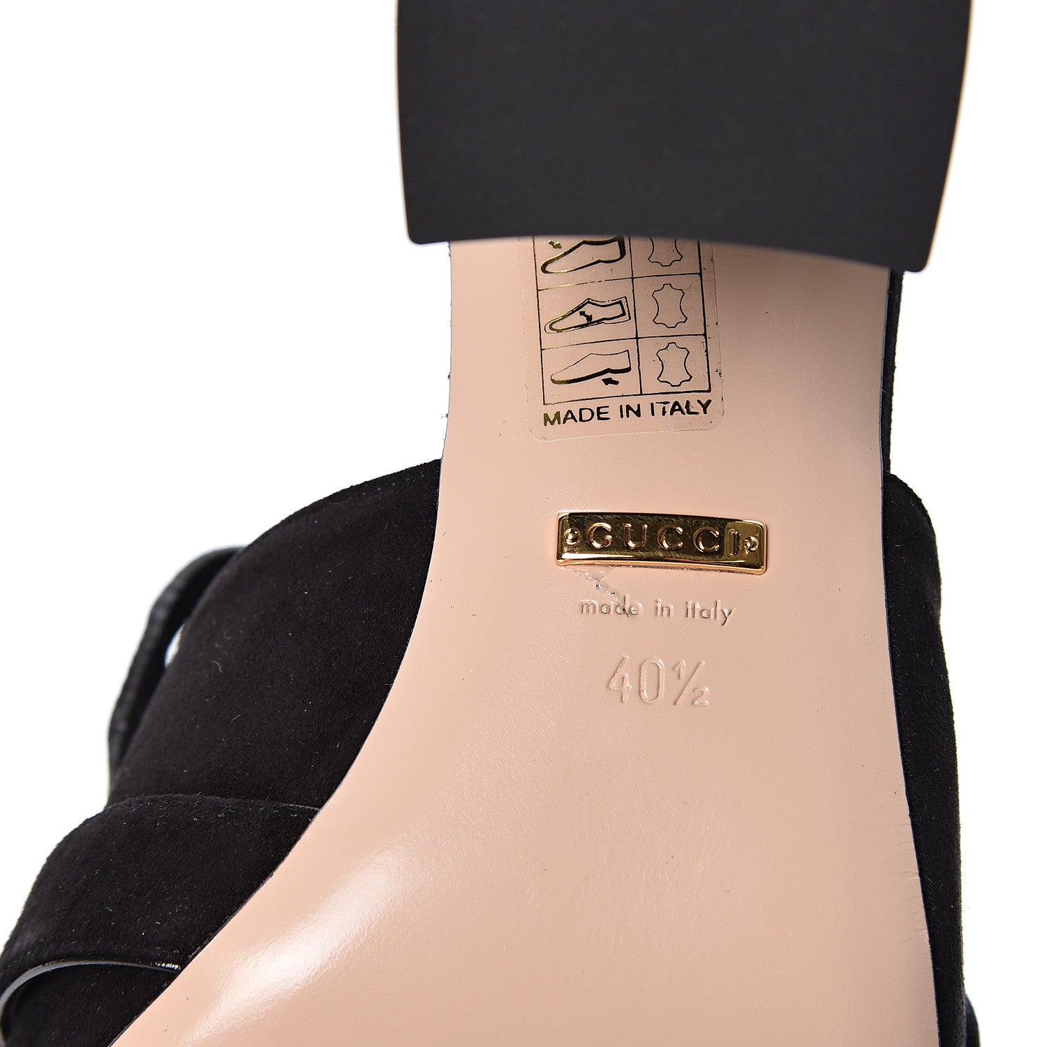 Gucci Kid Scamosciato GG Marmont Fringe 75mm Slide Sandals 40.5 Black 9 of 10