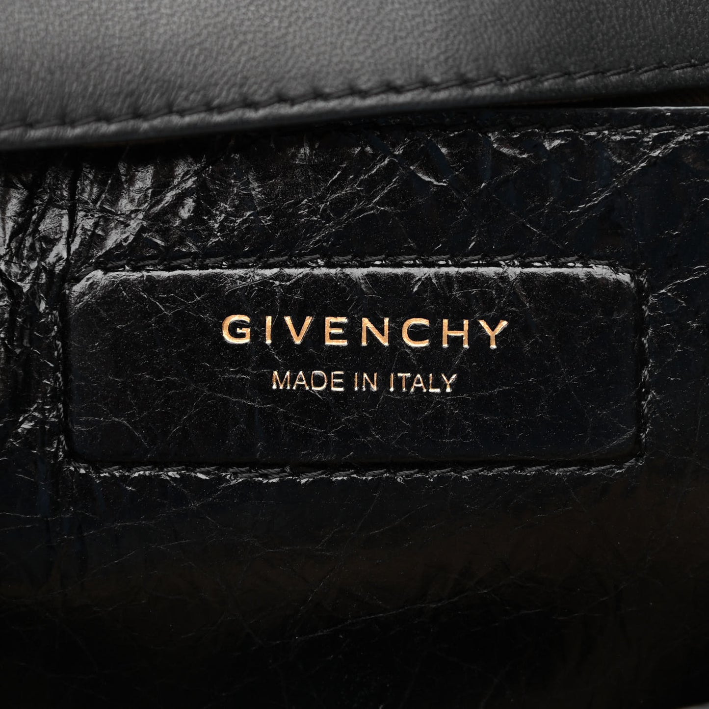 Creased Patent Calfskin ID Backpack Black