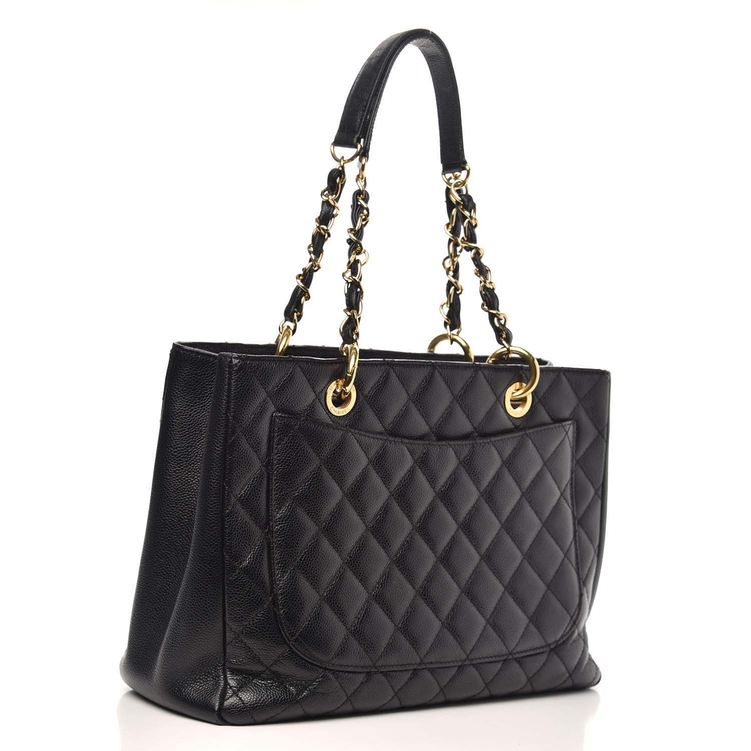Chanel Caviar Quilted Grand Shopping Tote GST Black 3 of 12