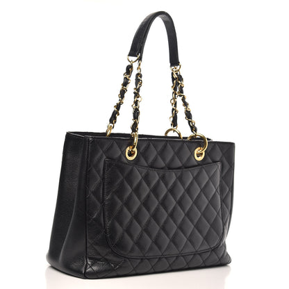 Chanel Caviar Quilted Grand Shopping Tote GST Black 3 of 12