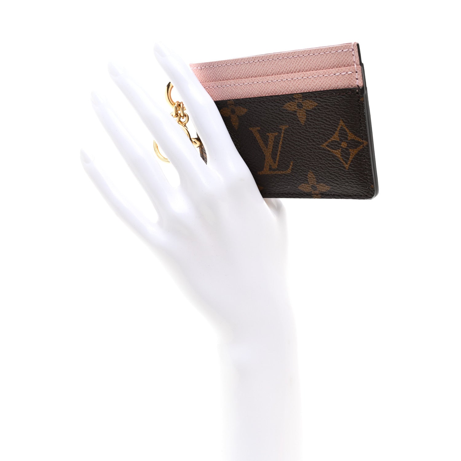 Louis Vuitton Monogram LV Charms Card Holder Rose Ballerine 2 of 7