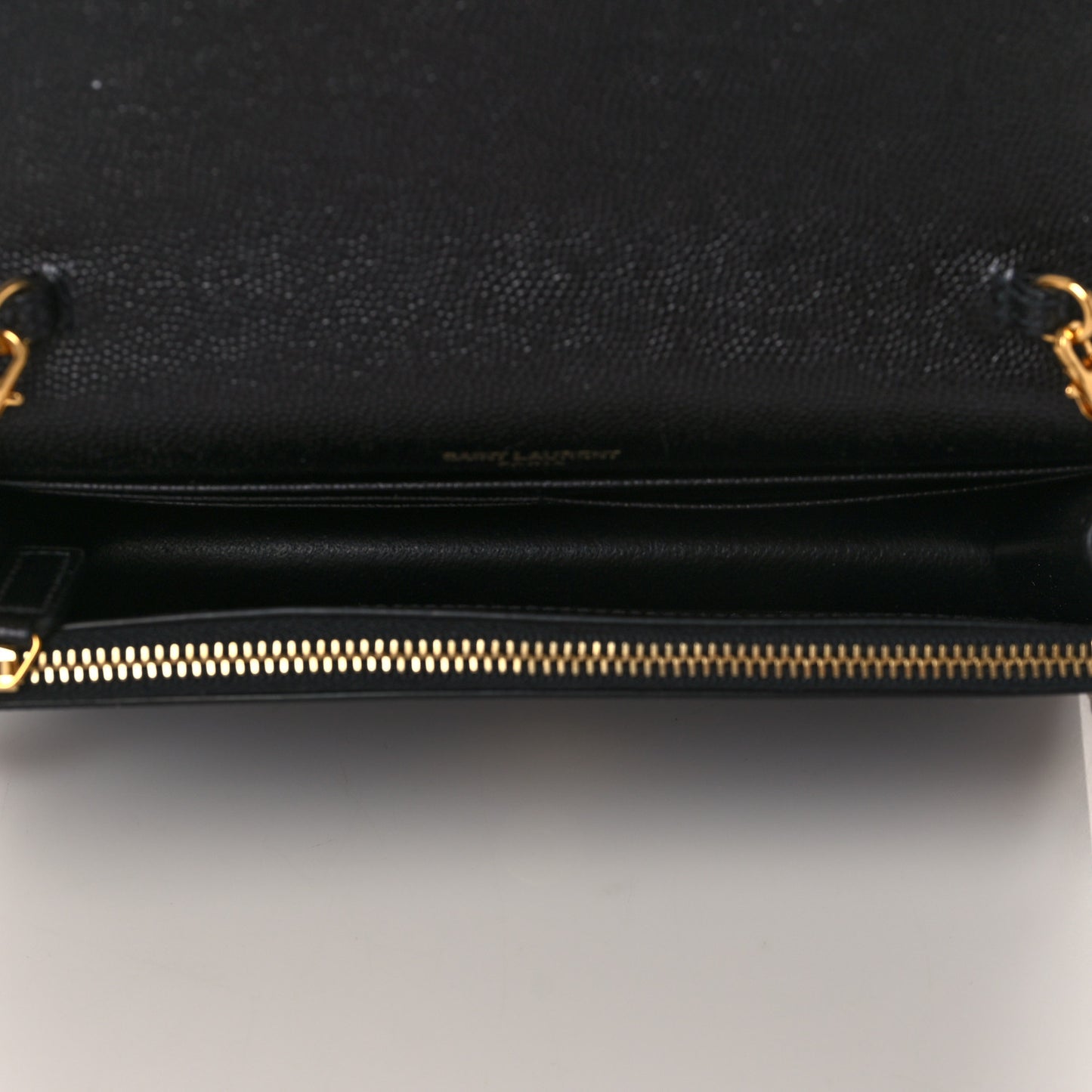 Grain De Poudre Classic Monogram Kate Tassel Chain Wallet Black
