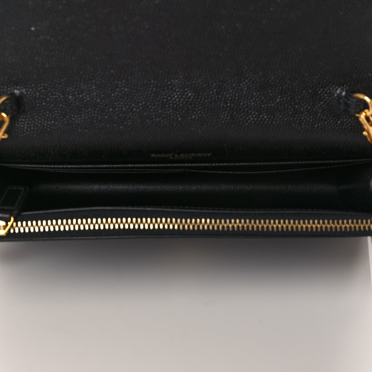 Saint Laurent Grain De Poudre Classic Monogram Kate Tassel Chain Wallet Black 5 of 10