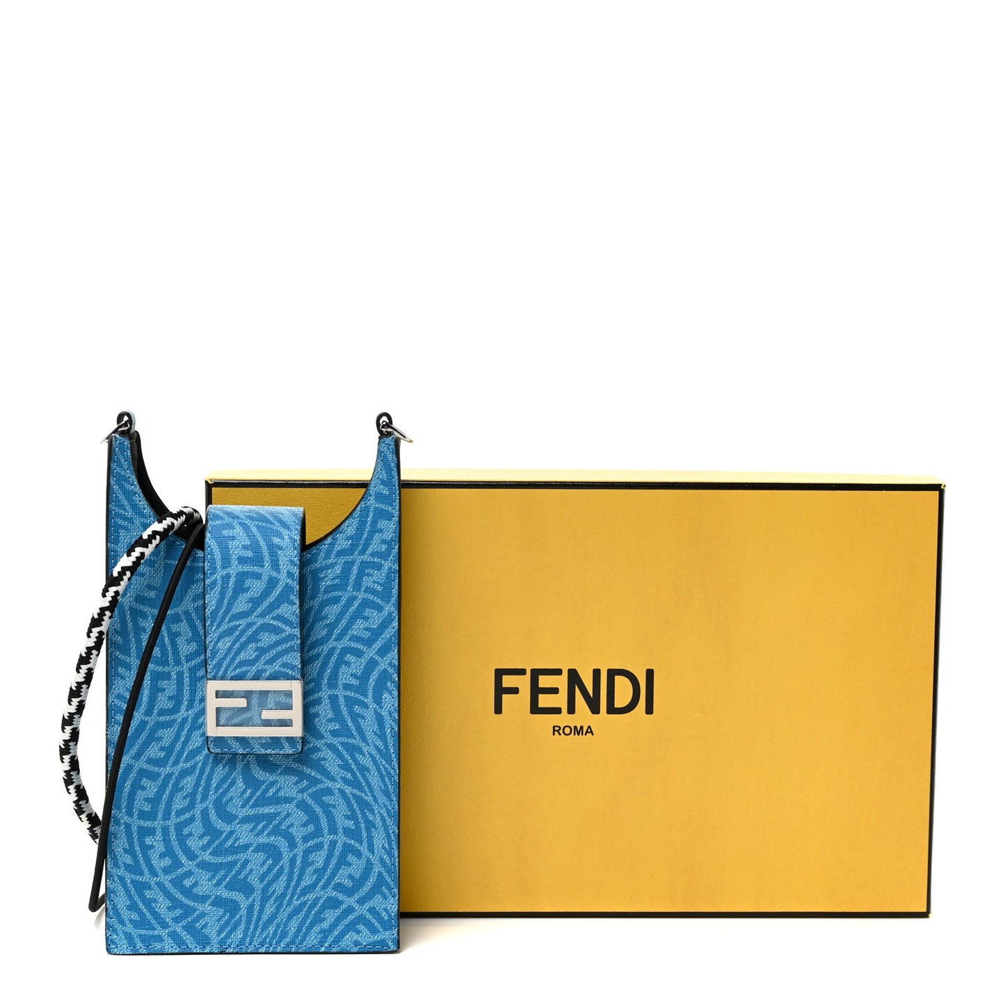 X SARAH COLEMAN Glazed Fabric Micro FF Vertigo Phone Holder Cyber Blue