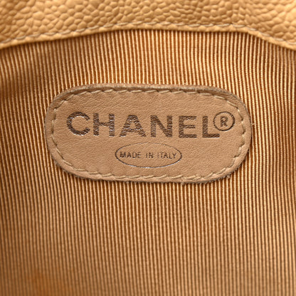 Chanel Caviar CC Drawstring Shoulder Bag Beige 6 of 12