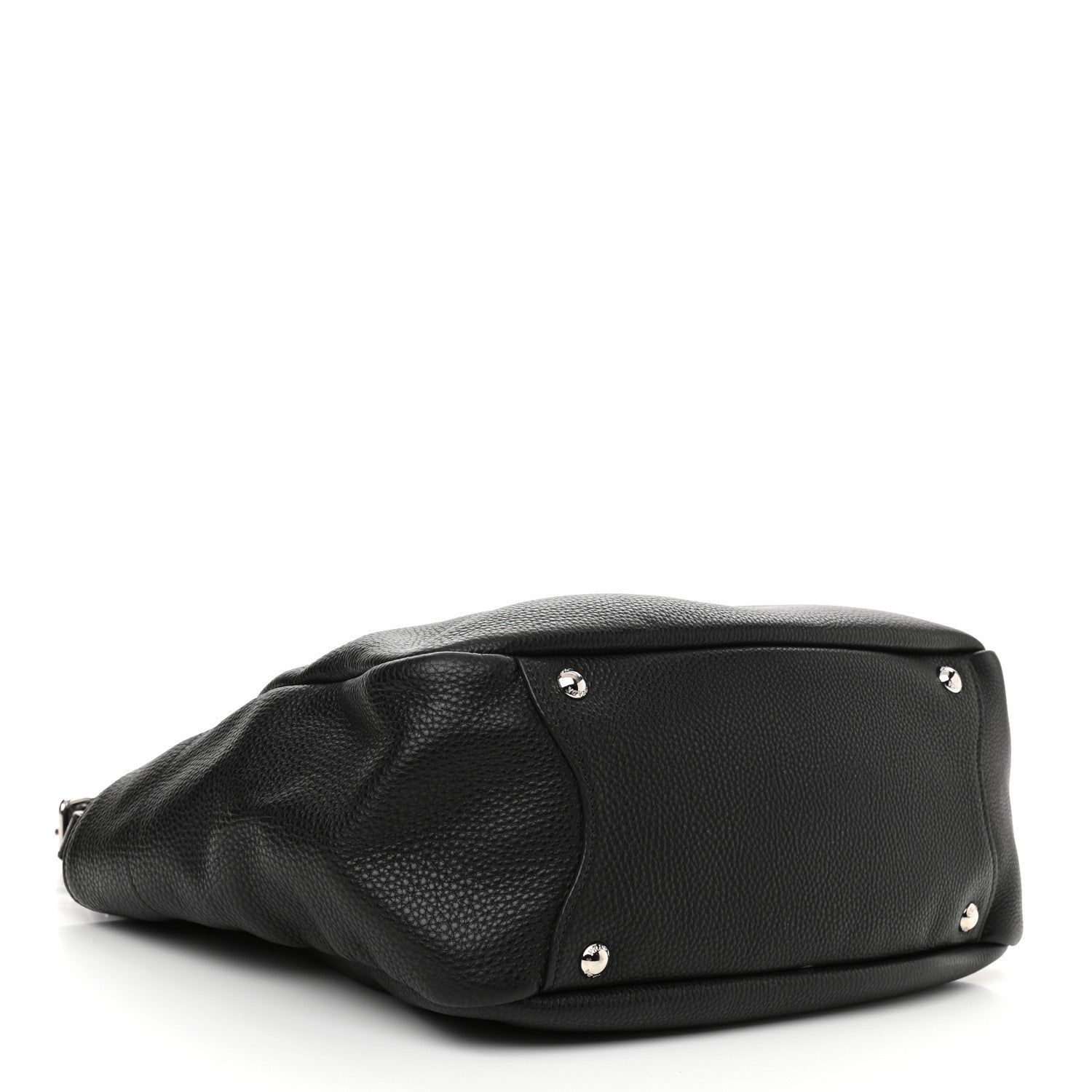 Prada Vitello Daino Side Pocket Hobo Black 4 of 12