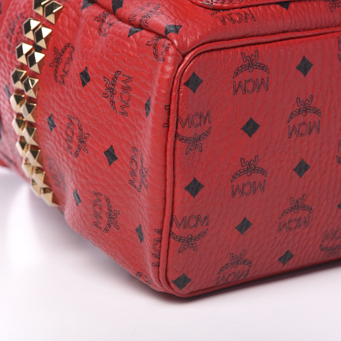 Visetos Medium Side Studs Stark Backpack Ruby Red