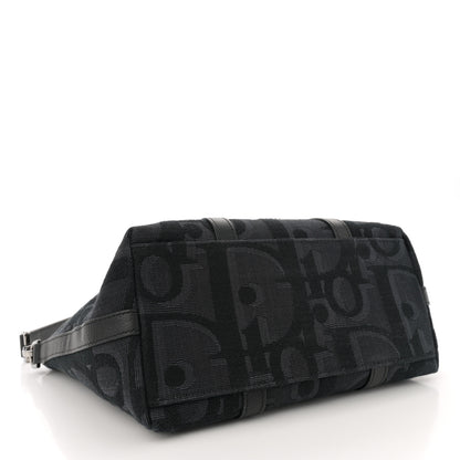 Christian Dior Maxi Oblique Jacquard Weekender 25 Black 4 of 11