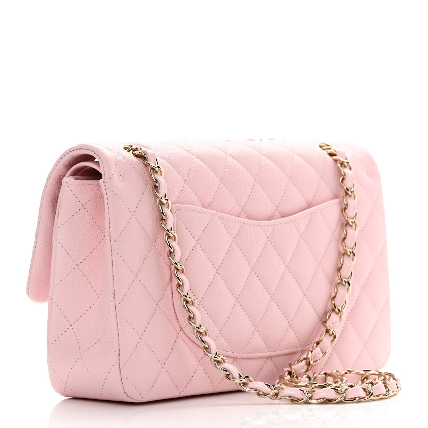Chanel Caviar Quilted Medium Double Flap Light Pink 3 of 11