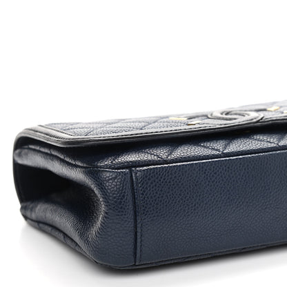 Chanel Caviar Quilted Small CC Filigree Flap Navy Black 8 of 11
