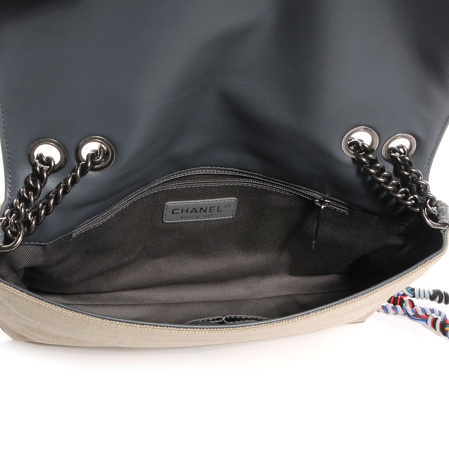 Chanel Canvas Tromp L’Oeil Graffiti Oh My Boy Flap Beige 5 of 9