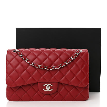 Chanel Caviar Quilted Jumbo Double Flap Dark Red 15 of 15