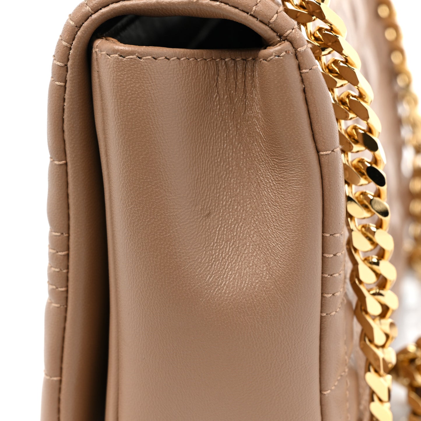 Lambskin Quilted Small Lola Bag Camel