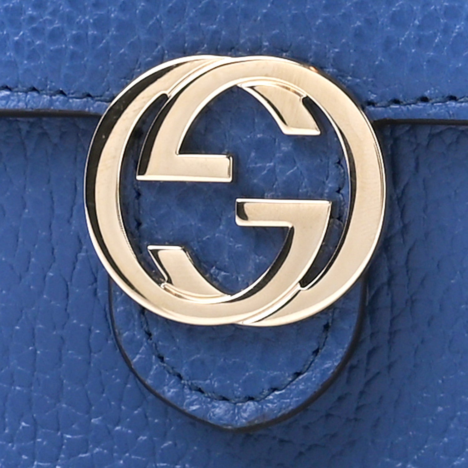 Gucci Dollar Calfskin Interlocking G Chain Wallet Caspian 7 of 10