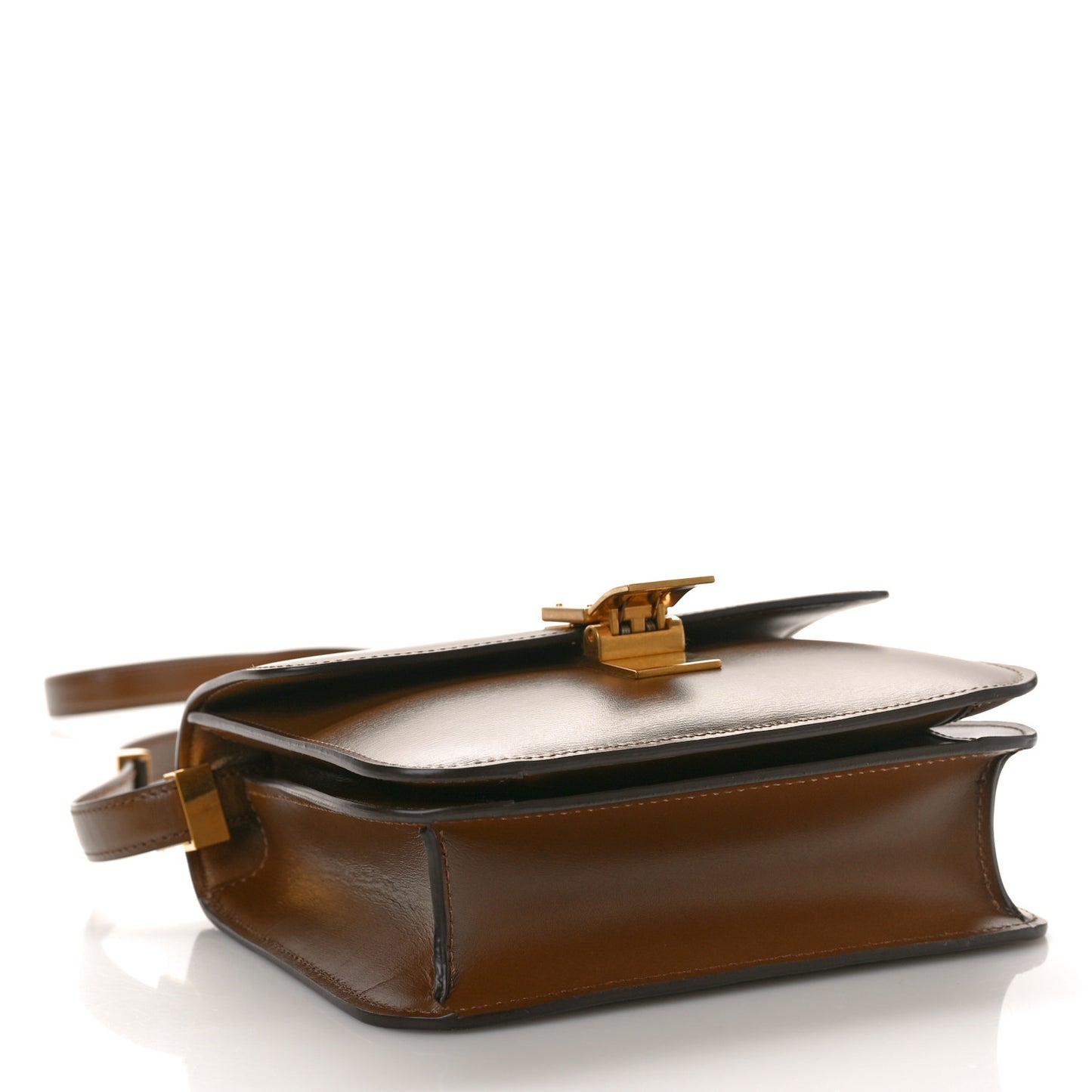 Box Calfskin Teen Classic Box Flap Bag Camel